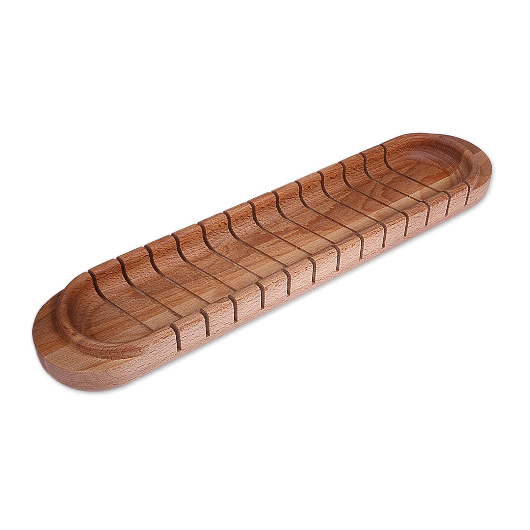 Hand-Carved Beechwood Cutting Breadboard Crafted in Armenia - Warm Delicacies