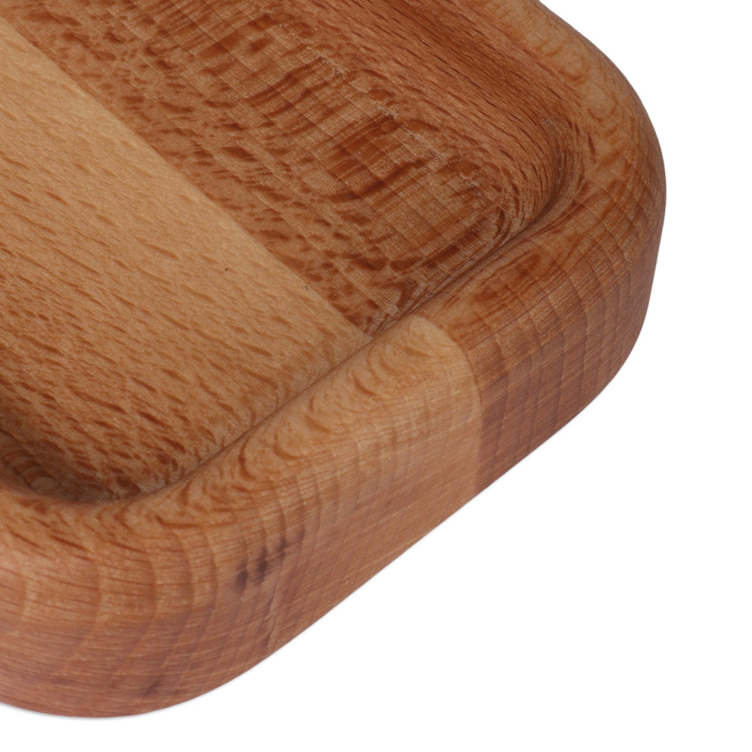 Minimalist Polished Rectangular Beechwood Appetizer Plate - Ambrosia Line