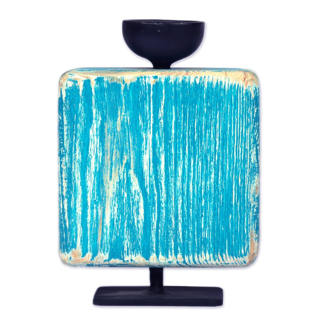Blue Bird Beechwood Candleholder in a Distressed Finish - Bird Light