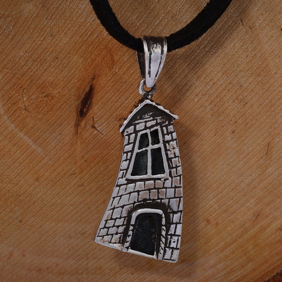 Inspirational Sterling Silver House Cord Pendant Necklace - Memories from Home