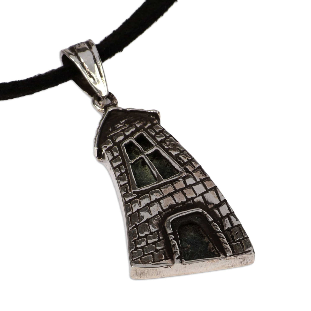 Inspirational Sterling Silver House Cord Pendant Necklace - Memories from Home