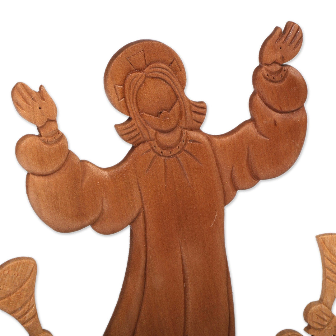 Artisan-Made Religious Wood Sculpture of The Resurrection - Resurrection of Jesus