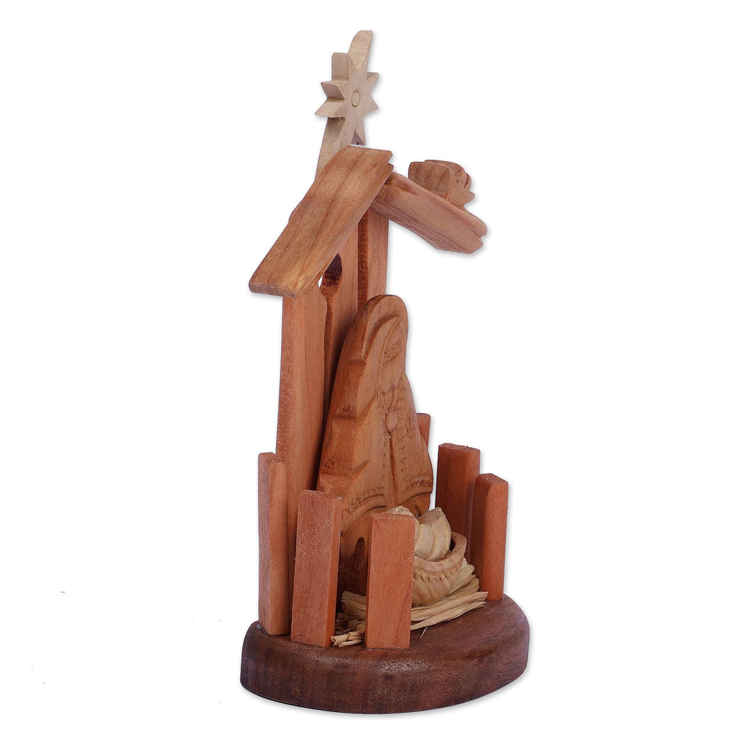 Mary and Baby Jesus Wood Sculpture Hand-Carved in Armenia - Sacred Nurture