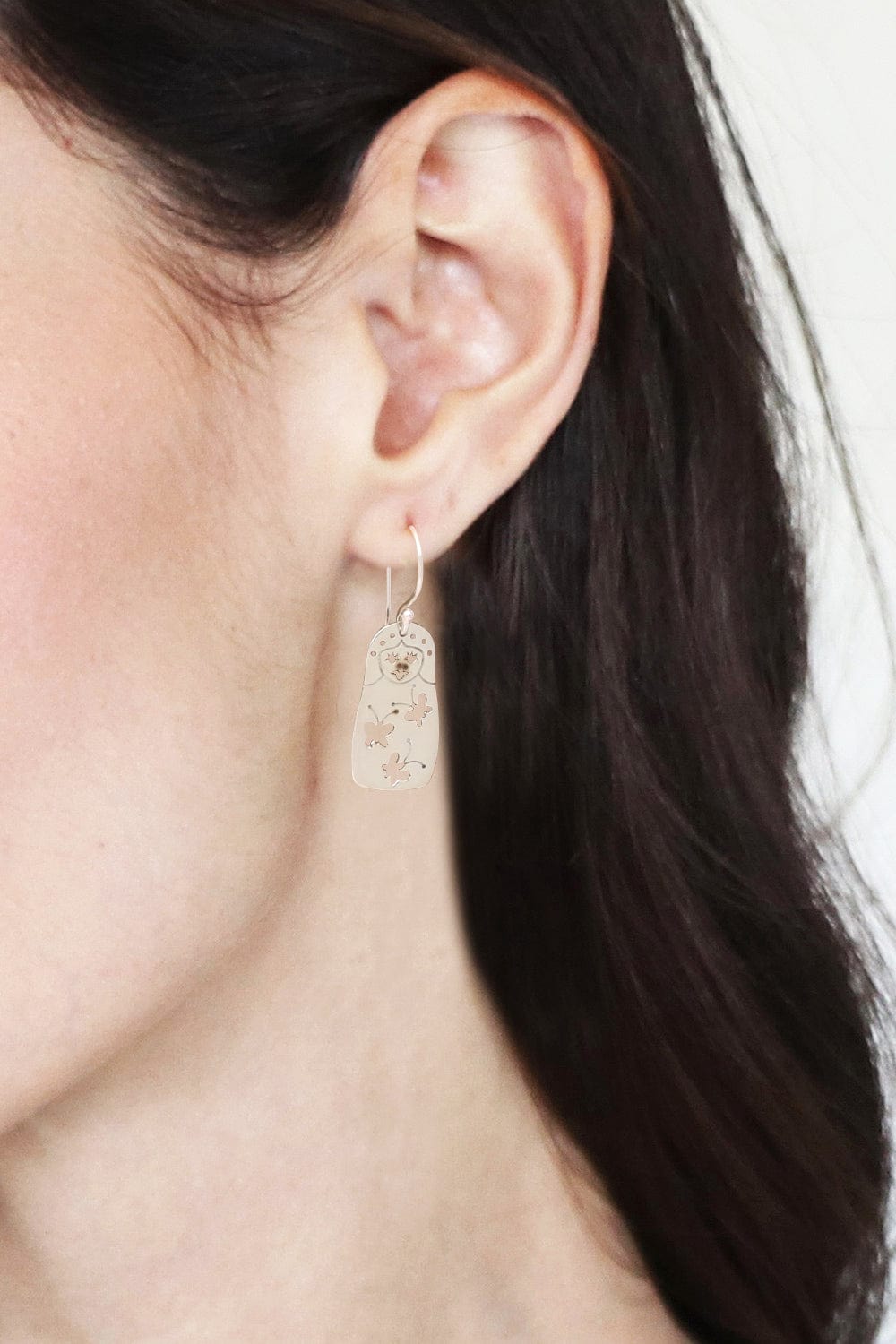 Butterfly-Themed Whimsical Sterling Silver Dangle Earrings - Butterfly Girl
