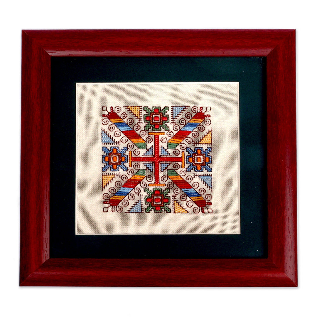 Armenian-Made Embroidered 100% Cotton Wall Art from Armenia - Ancient Universe