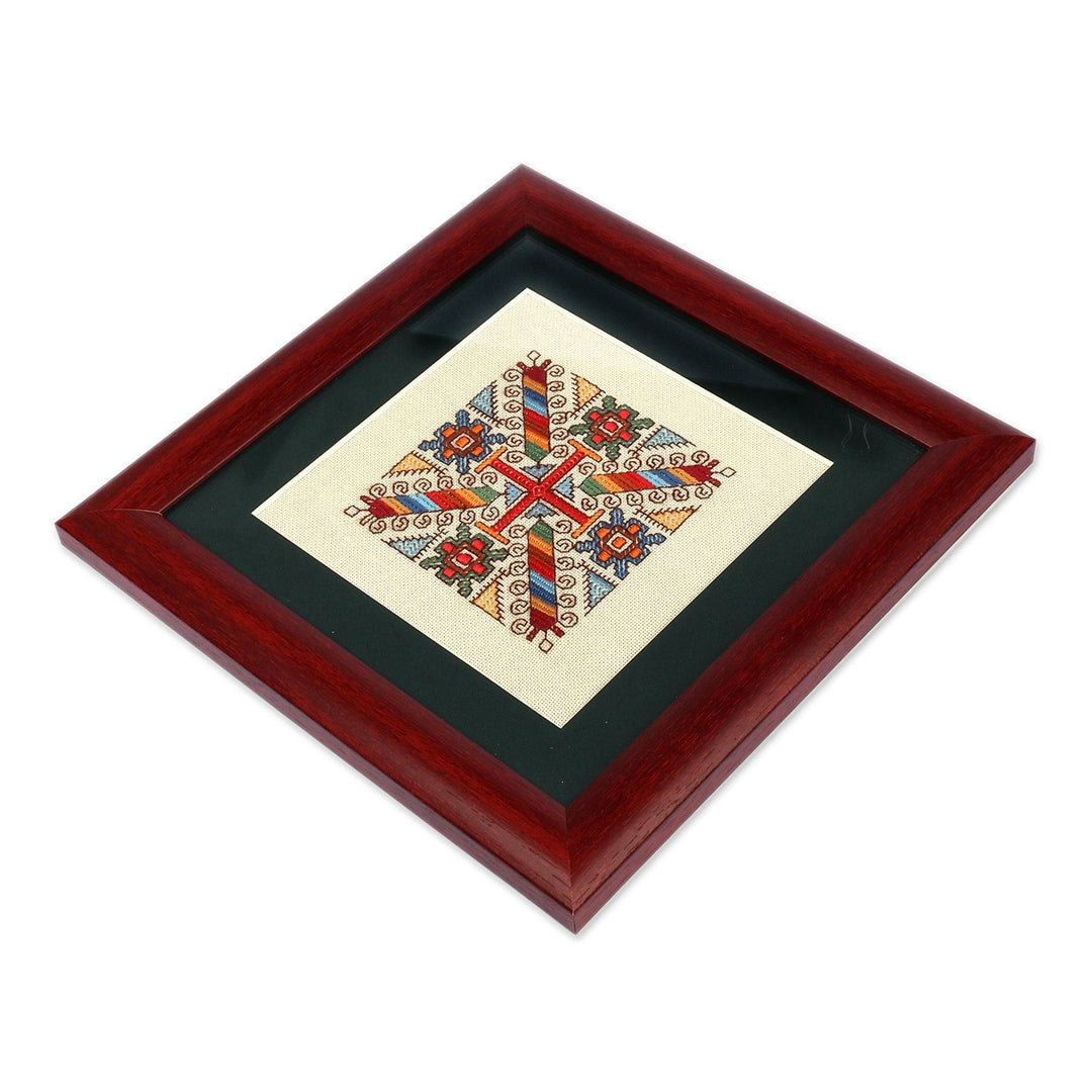 Armenian-Made Embroidered 100% Cotton Wall Art from Armenia - Ancient Universe