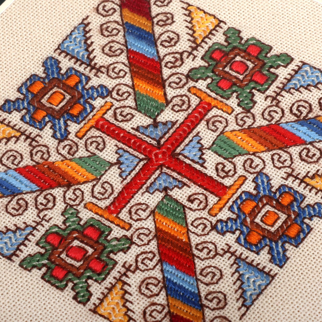 Armenian-Made Embroidered 100% Cotton Wall Art from Armenia - Ancient Universe