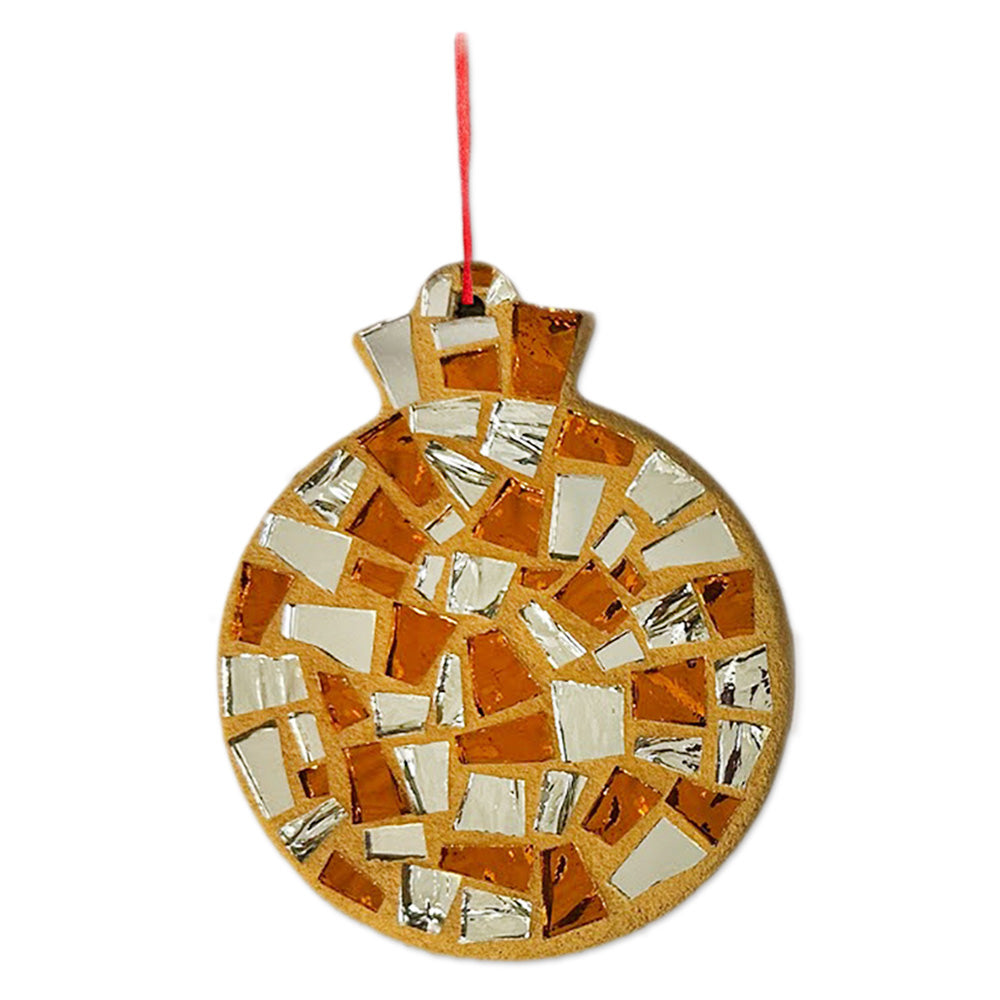 Handcrafted Glass and Wood Mosaic Ornament - Mosaic Art