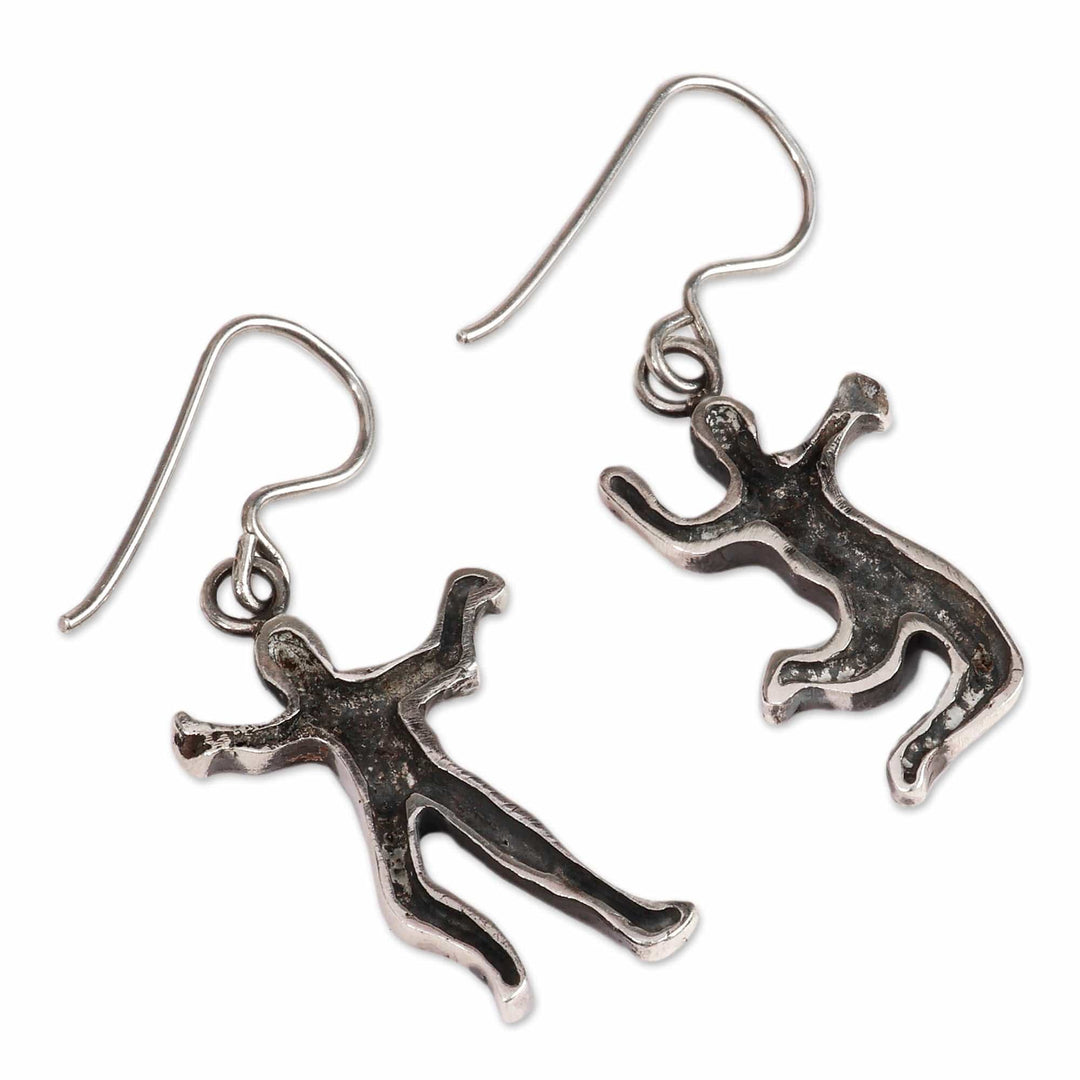 Inspirational Dance-Themed Sterling Silver Dangle Earrings - Bright Together