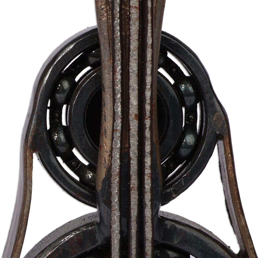 Music-Themed Eco-Friendly Recycled Metal Guitar Sculpture - Symphony of The Steel Guitar