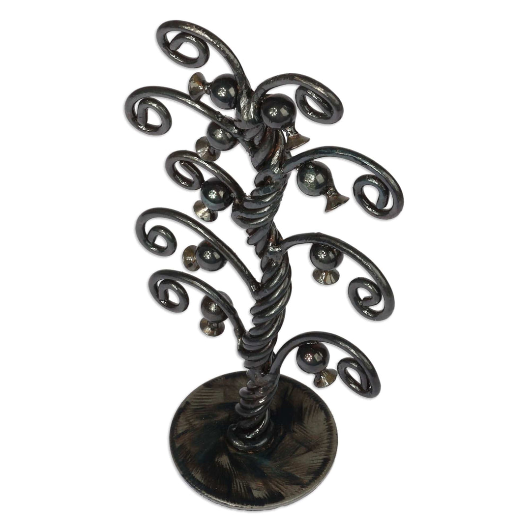 Fair Trade Pomegranate Tree-Themed Recycled Metal Sculpture - Forest of Harmony