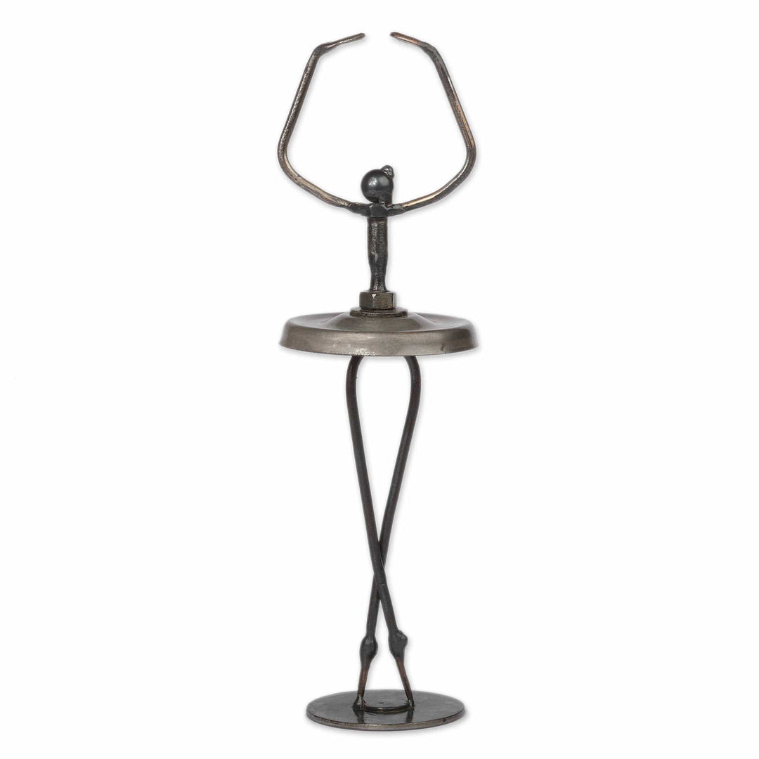 Eco-Friendly Handcrafted Recycled Metal Ballerina Sculpture - Beauty in Motion