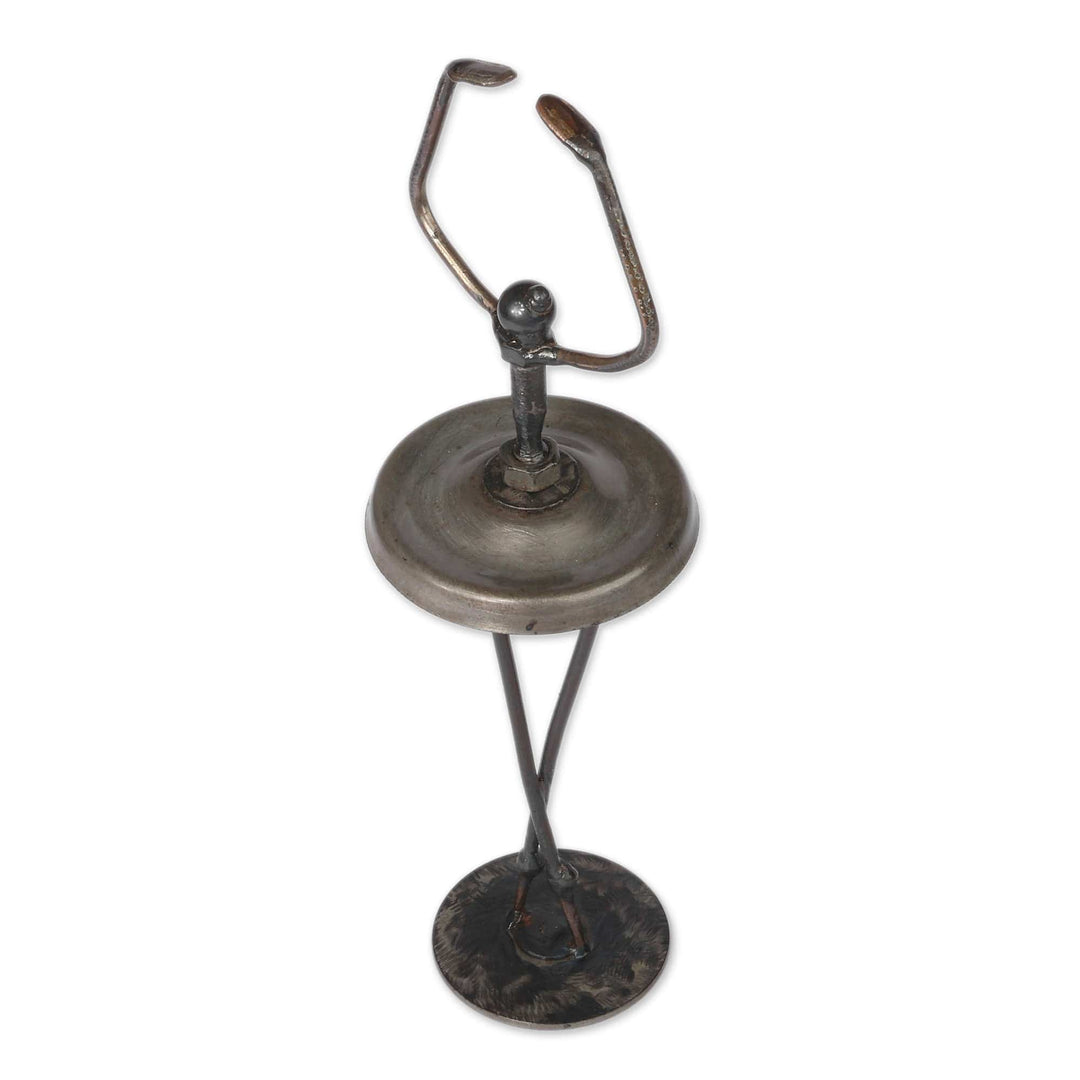 Eco-Friendly Handcrafted Recycled Metal Ballerina Sculpture - Beauty in Motion