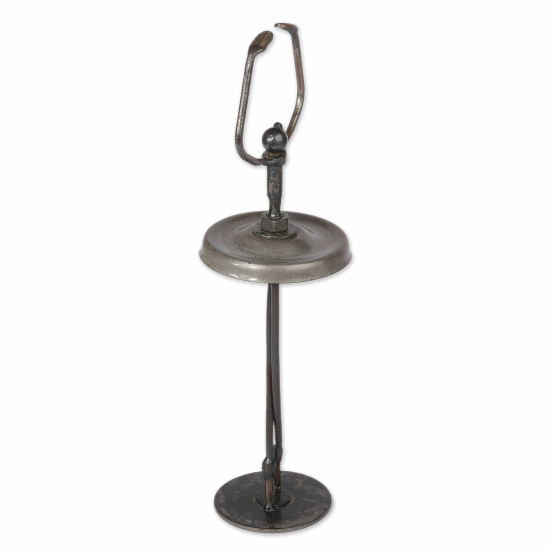 Eco-Friendly Handcrafted Recycled Metal Ballerina Sculpture - Beauty in Motion