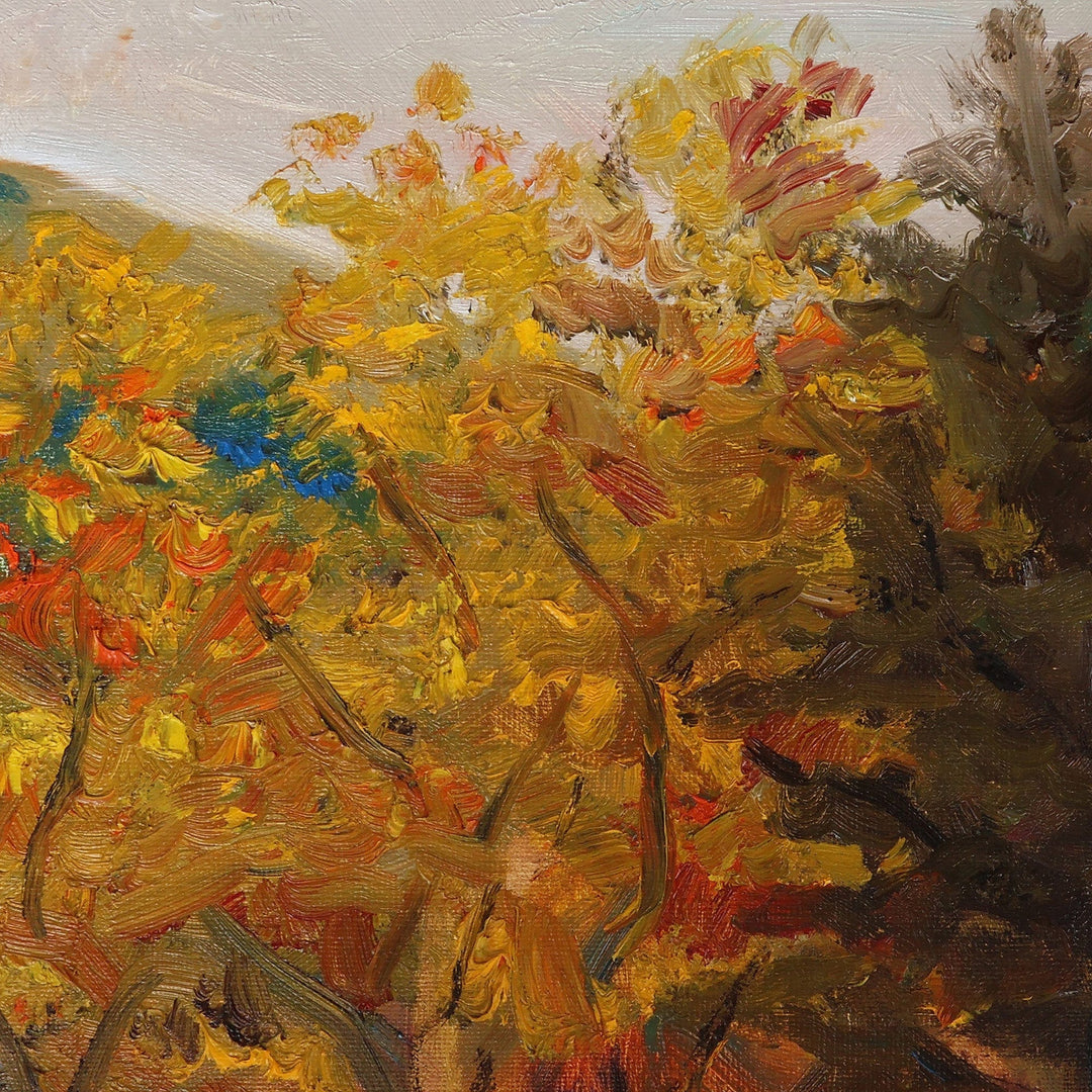 Autumn-Themed Landscape Oil on Canvas Painting from Armenia - Autumn