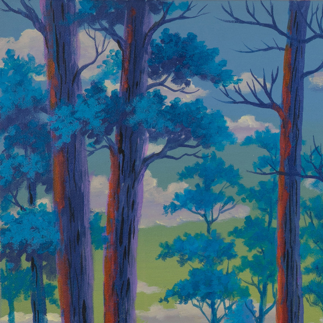 Nature-Themed Signed Impressionist Acrylic Forest Painting - What You Give You Will Receive