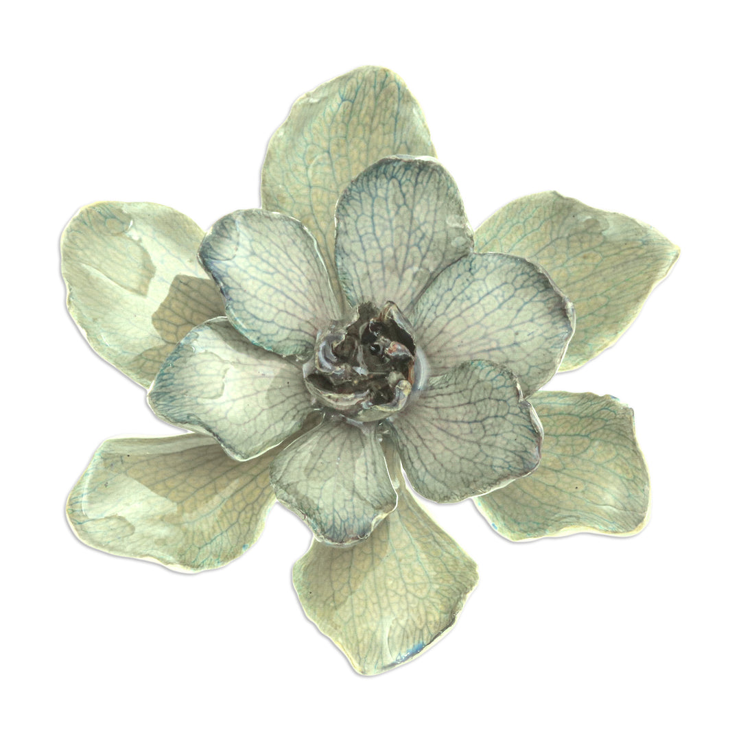Handmade Nature-Inspired Resin-Coated Gardenia Brooch Pin - Puissant Gardenia