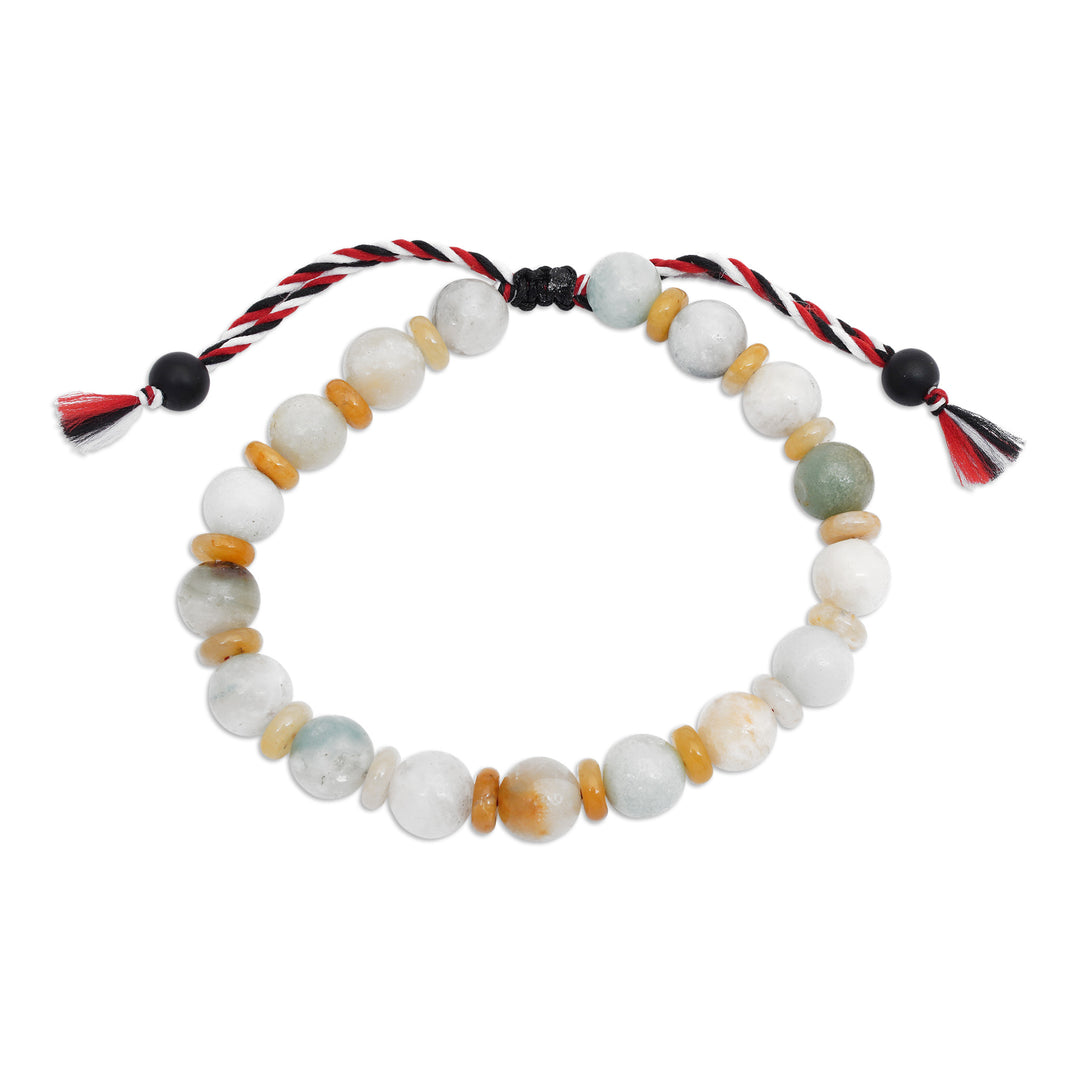 Yoga Tridatu Amazonite and Onyx Beaded Men's Bracelet - Tridatu Harmony