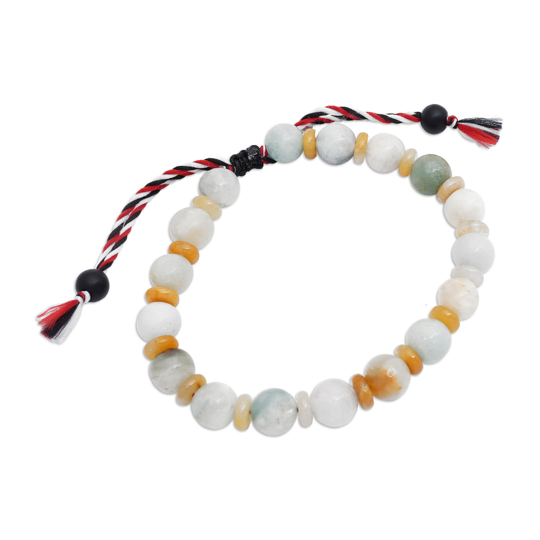 Yoga Tridatu Amazonite and Onyx Beaded Men's Bracelet - Tridatu Harmony
