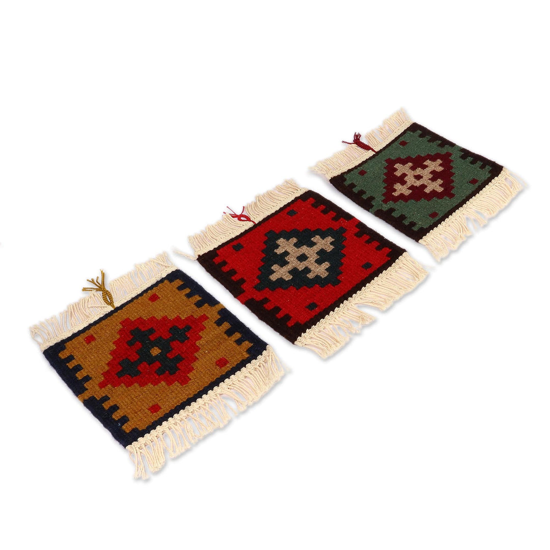 Cross-Themed 3-Piece Wool and Cotton Blend Wall Hanging Set - Devotion Eras