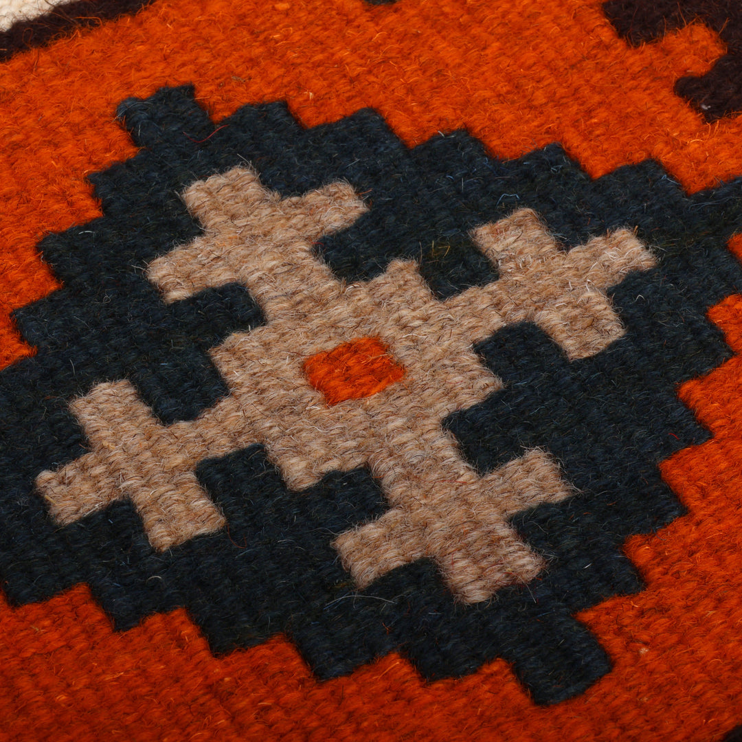 Folk Art Orange and Green 2-Piece Cross Wall Hanging Set - Autumn & Spring