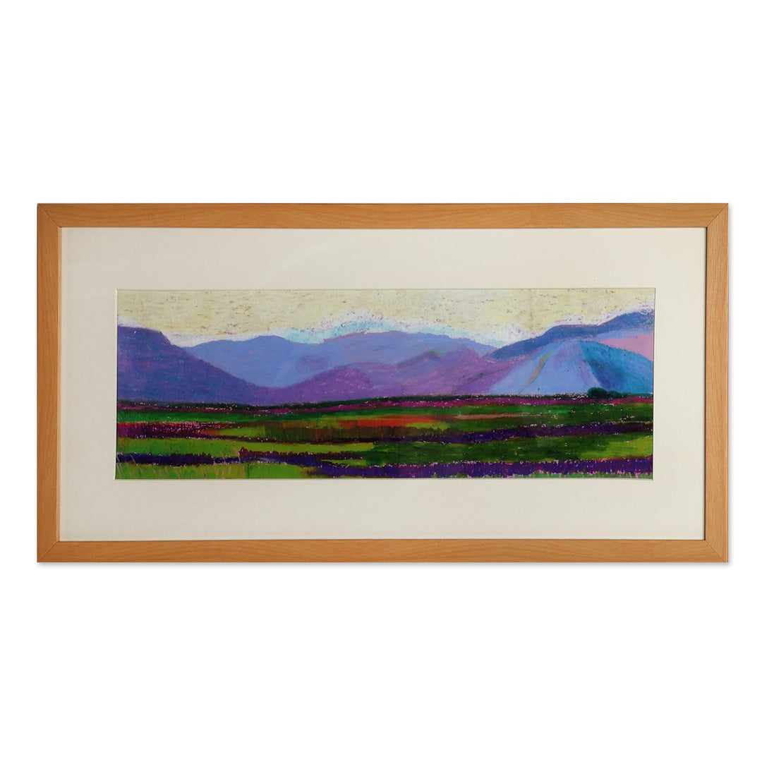 Oil on Paper Landscape-Themed Painting of Armenian Mountains - Armenian Landscape