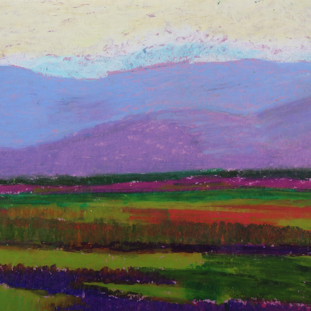 Oil on Paper Landscape-Themed Painting of Armenian Mountains - Armenian Landscape