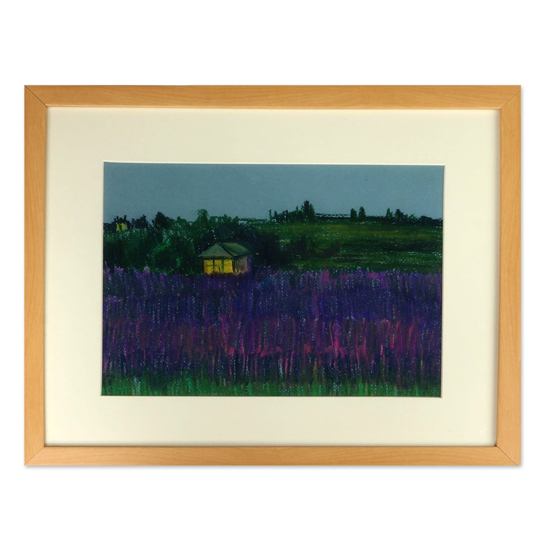 Artisan-Made Rainy Landscape Oil Painting of Armenian Field - Rainy Day