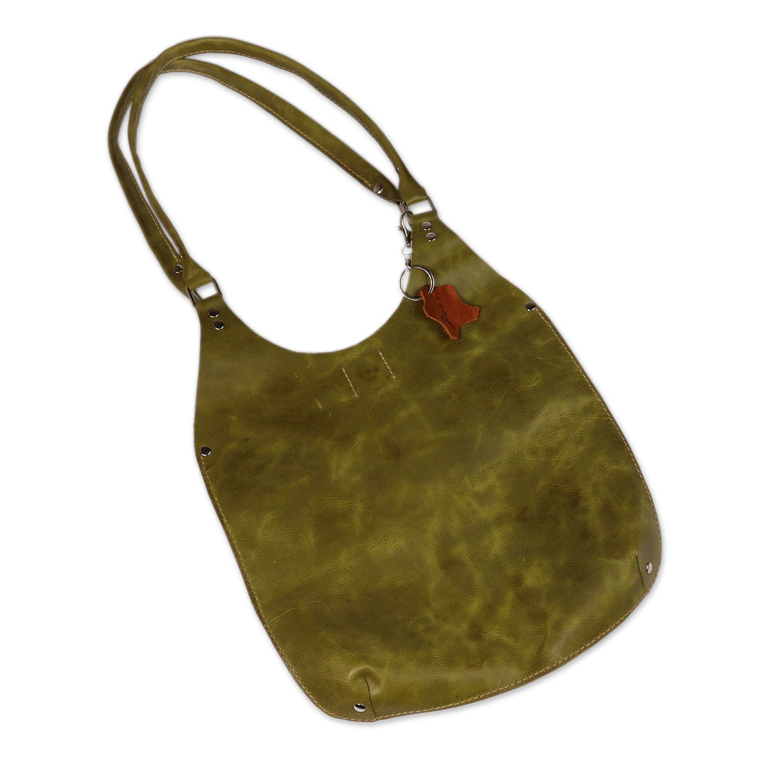 Sylvan Green 100% Leather Hobo Bag Handcrafted in Armenia - Sylvan Days