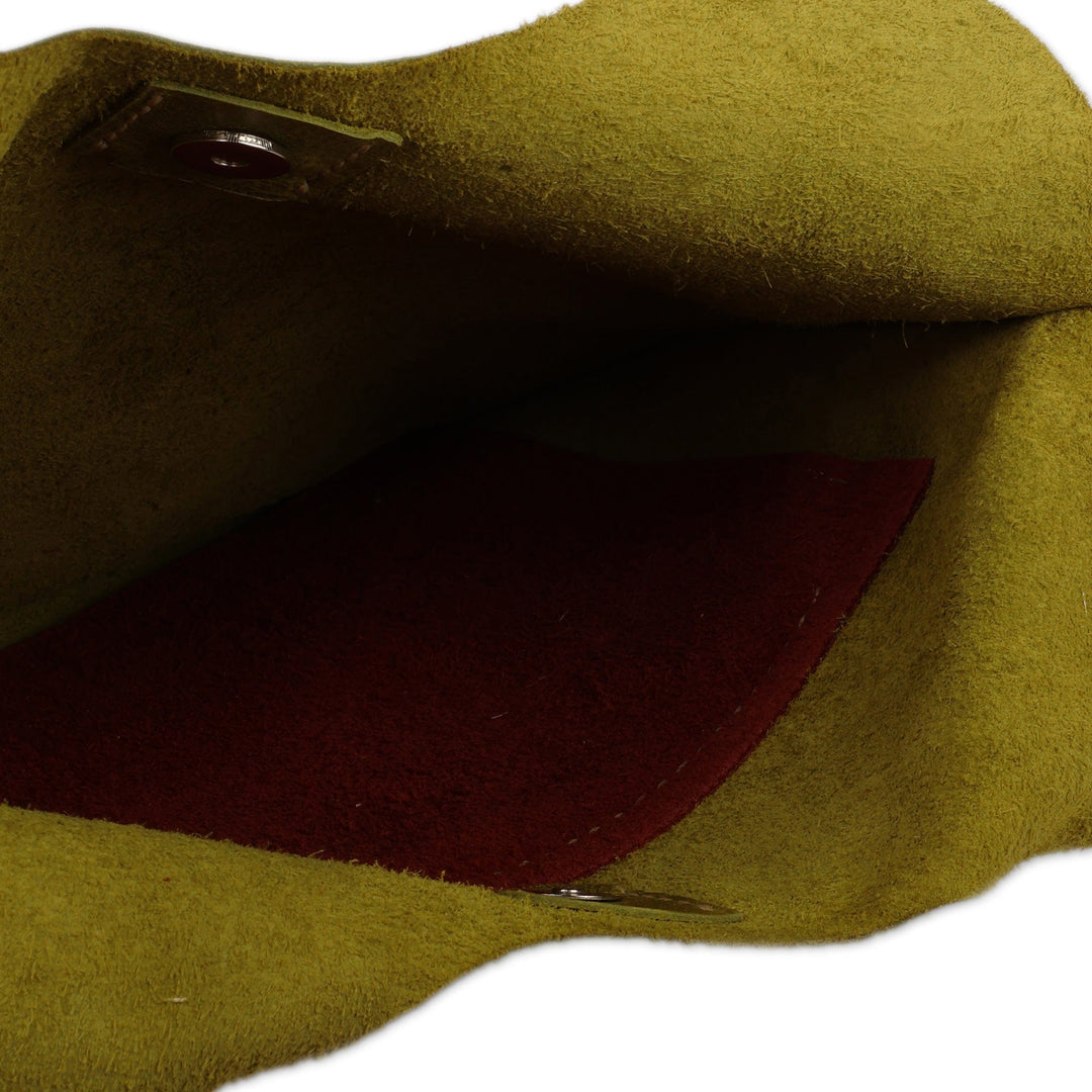 Sylvan Green 100% Leather Hobo Bag Handcrafted in Armenia - Sylvan Days