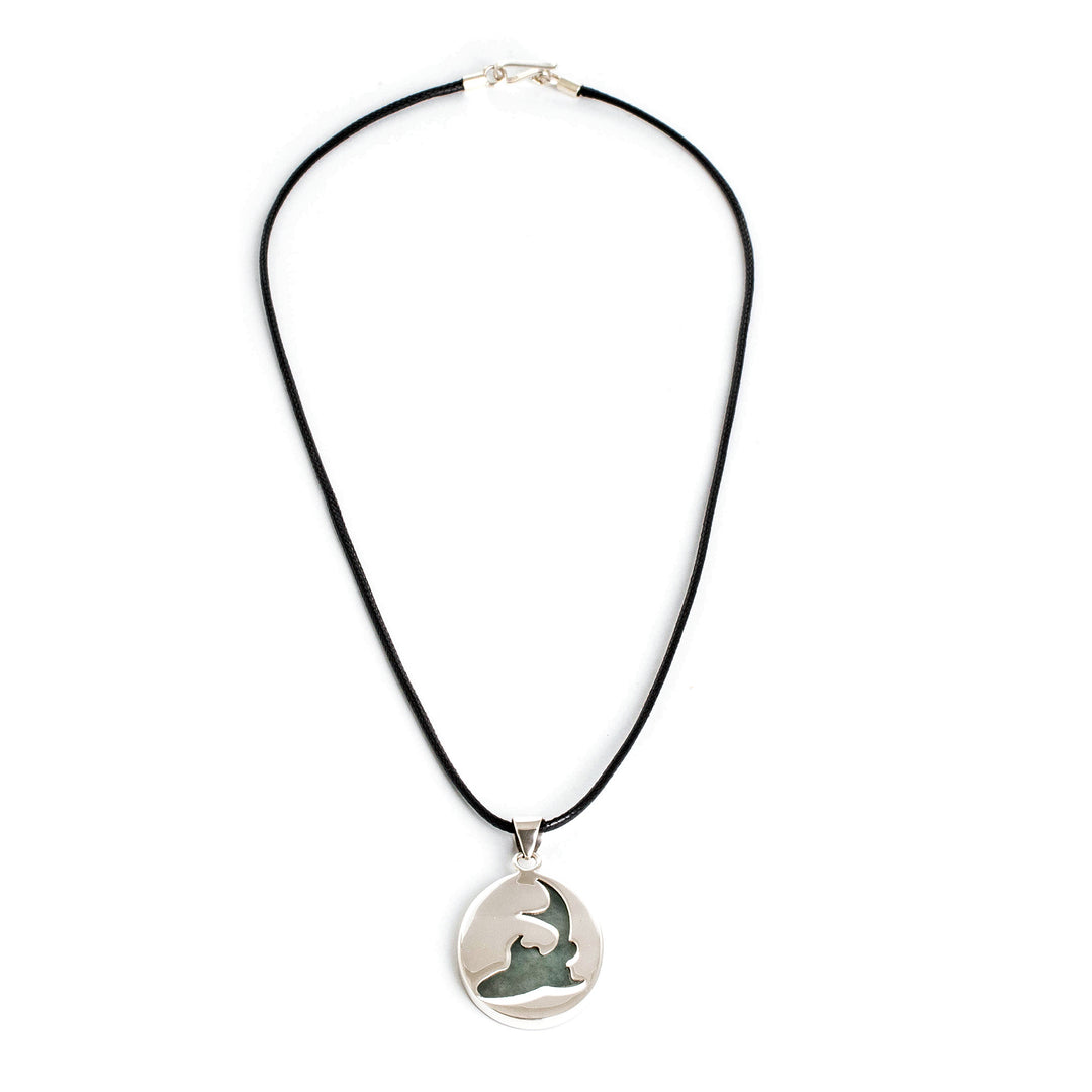 Light Green Jade Shark Pendant Necklace Made in Guatemala - Spirited Force