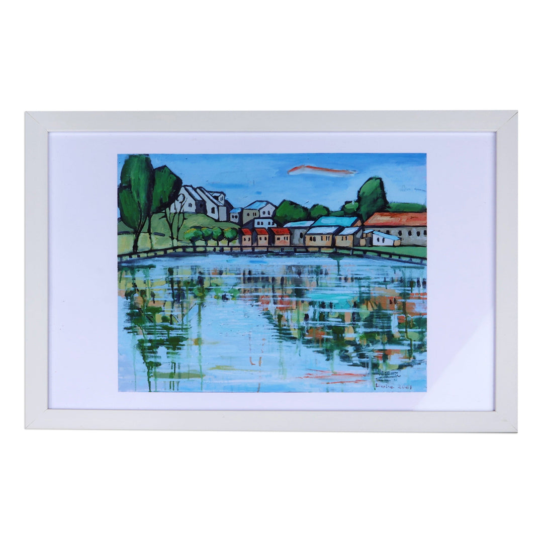 Naïf Traditional Lake Vardavar Landscape Color Photograph - Lake Vardavar