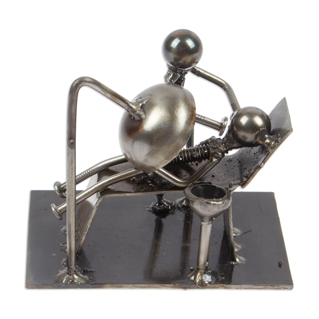 Eco-Friendly Dentist Figurine Made with Recycled Metal - Dentist Appointment