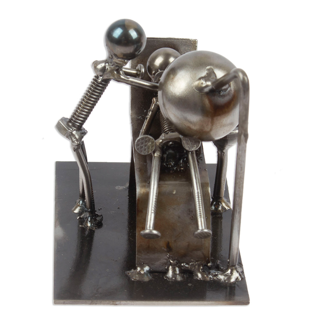 Eco-Friendly Dentist Figurine Made with Recycled Metal - Dentist Appointment