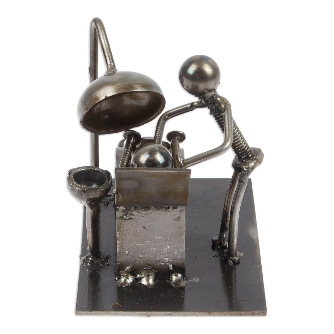 Eco-Friendly Dentist Figurine Made with Recycled Metal - Dentist Appointment