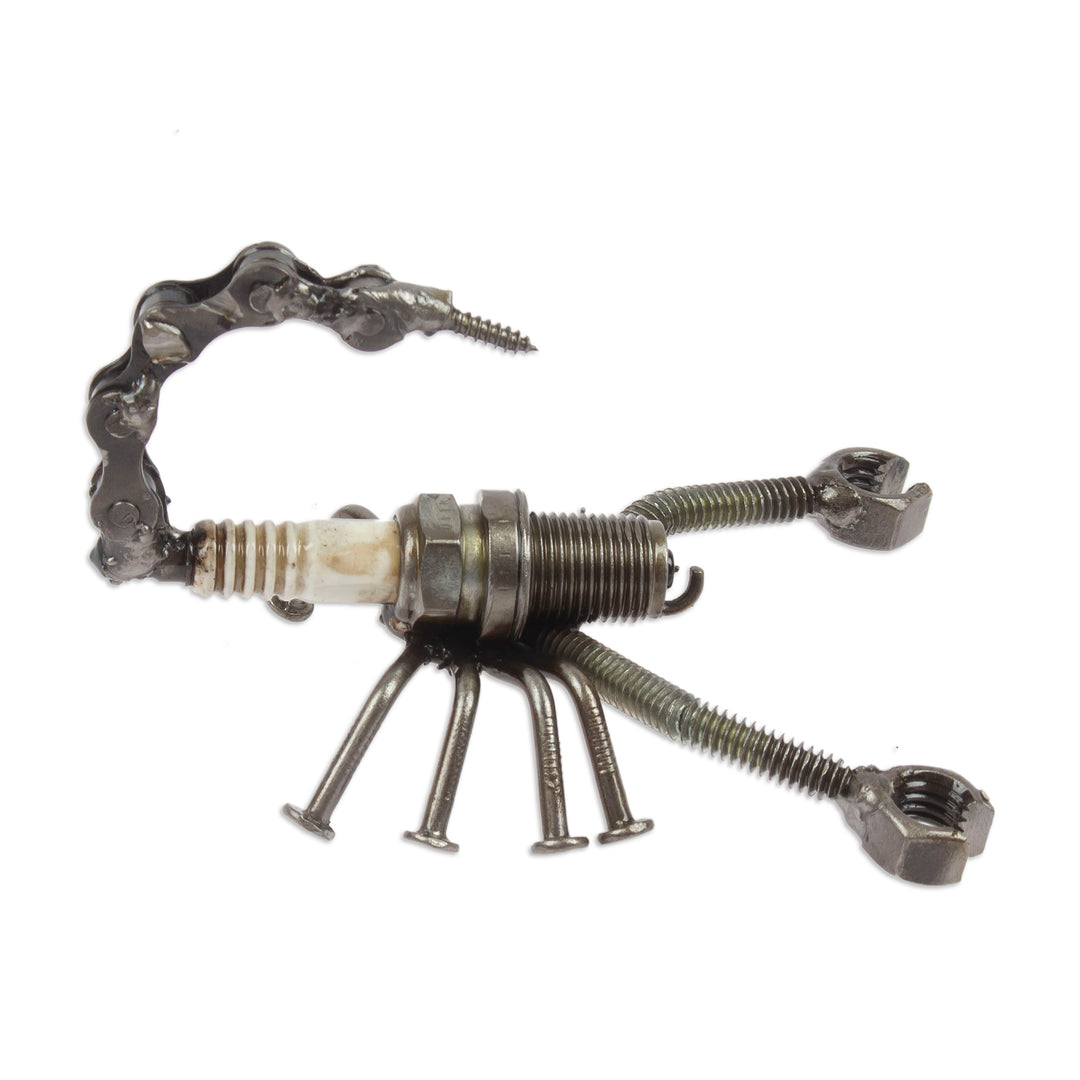 Handmade Eco-Friendly Recycled Metal Figurine of a Scorpion - Splendid Scorpion