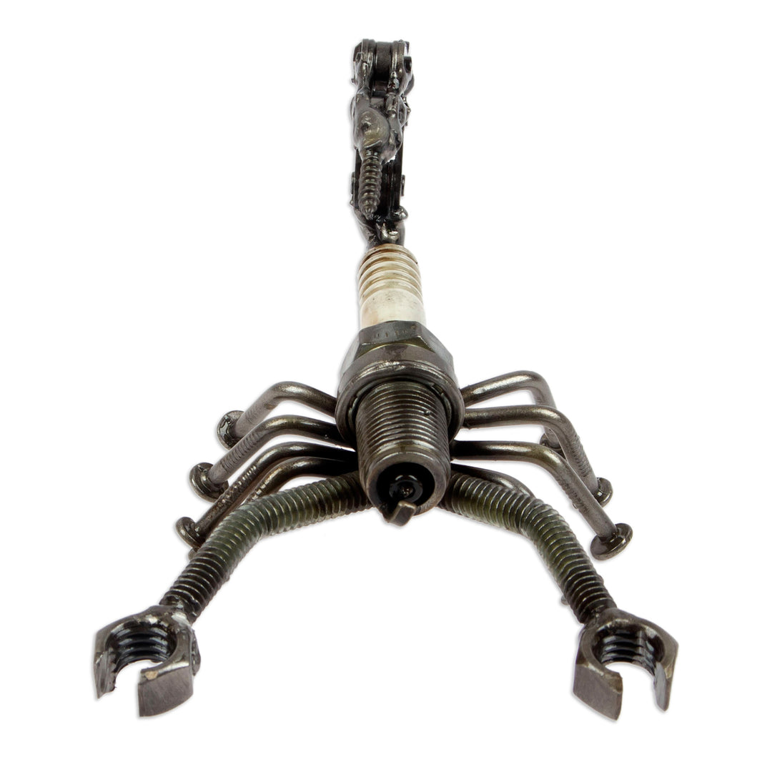Handmade Eco-Friendly Recycled Metal Figurine of a Scorpion - Splendid Scorpion