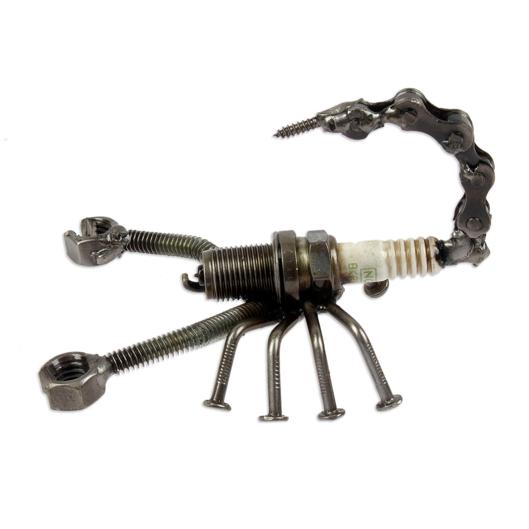 Handmade Eco-Friendly Recycled Metal Figurine of a Scorpion - Splendid Scorpion