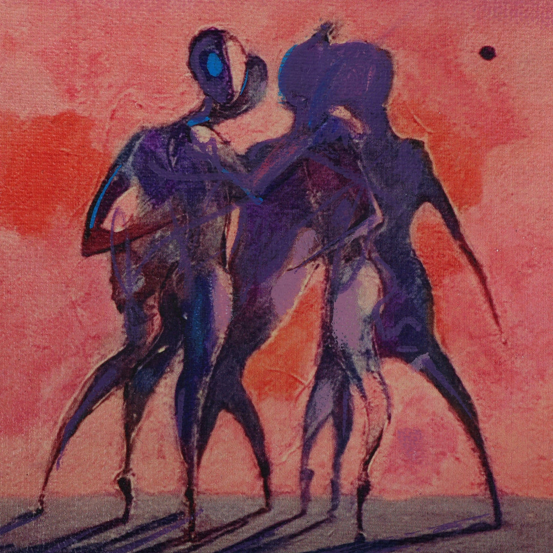 Mixed Media on Canvas Artwork Inspired by Theater Performers - Theatre