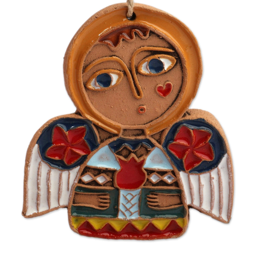 Hand-Painted Angel-Themed Ceramic Ornaments (Set of 3) - Armenian Angels