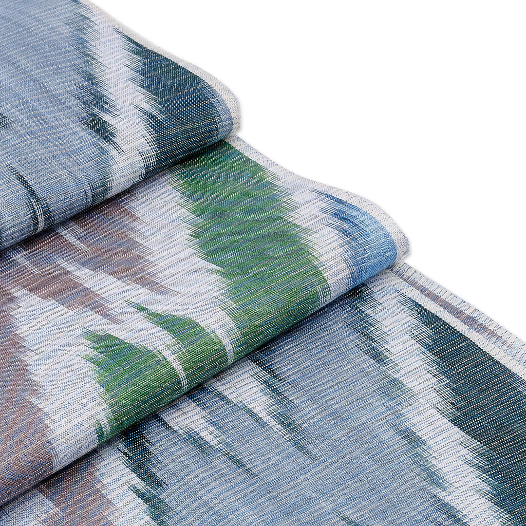 Chevron-Inspired Handmade Colorful Fringed Cotton Ikat Scarf - Ikat Stories