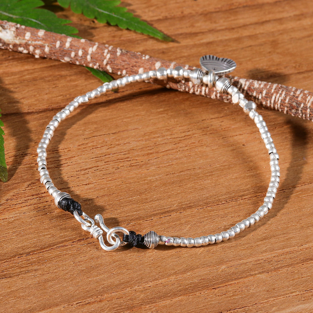 Thai Fish-Themed Karen Silver Good Fortune Charm Bracelet - Fish in Love