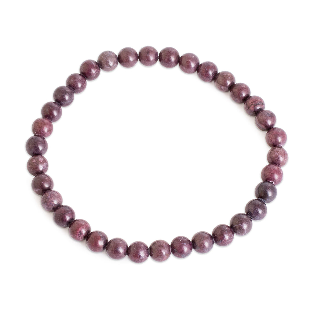 Wine-Hued Beaded Stretch Bracelet Handmade in Guatemala - Wonderful Wine