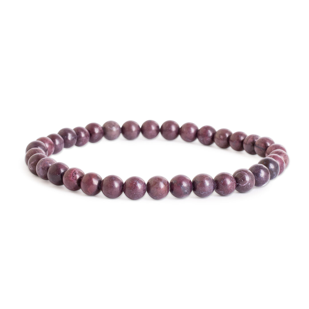 Wine-Hued Beaded Stretch Bracelet Handmade in Guatemala - Wonderful Wine