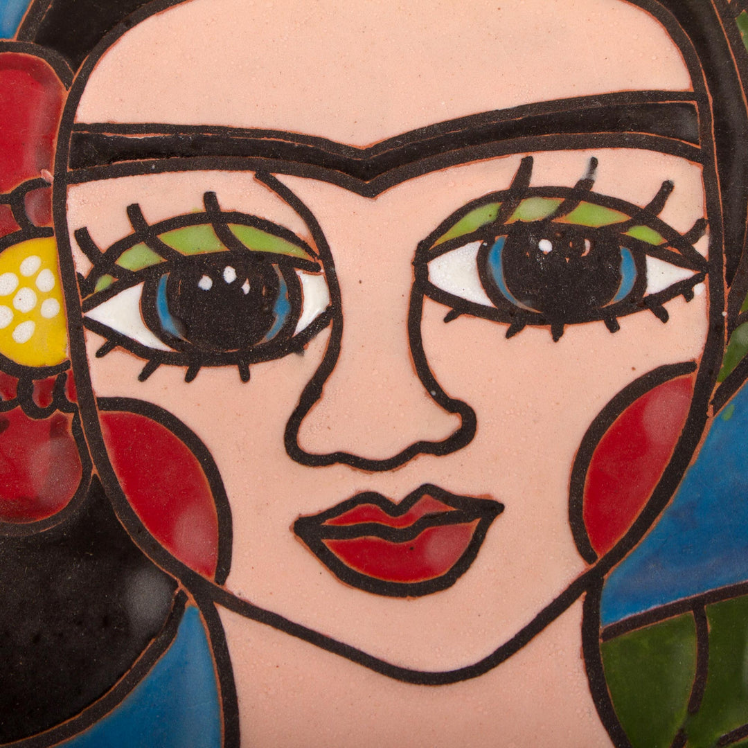 Frida-Themed Ceramic Wall Art Crafted in Mexico - Elegant Frida