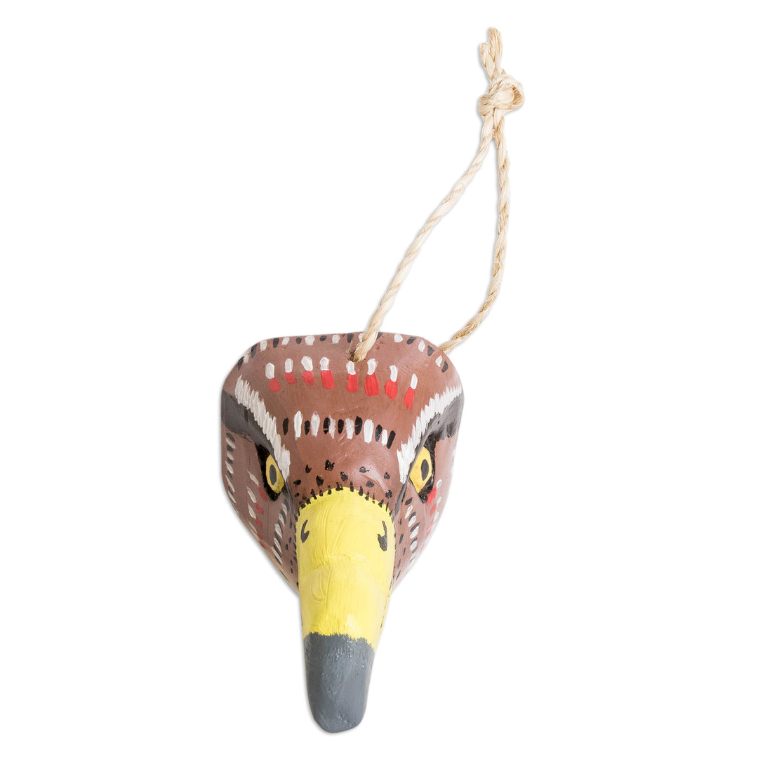 Bald Eagle Wood Mask Handcrafted and Painted in Guatemala - Brave Bald Eagle