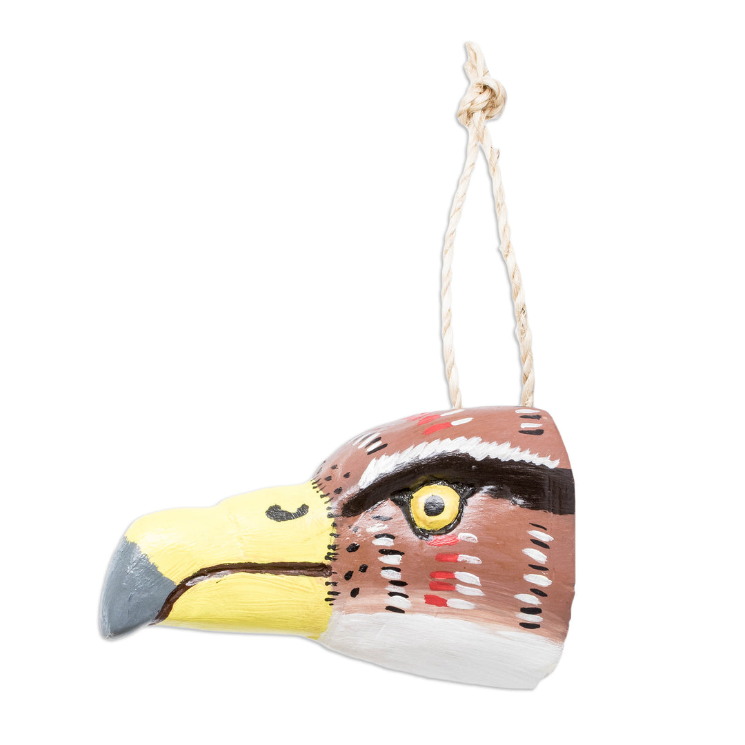 Bald Eagle Wood Mask Handcrafted and Painted in Guatemala - Brave Bald Eagle
