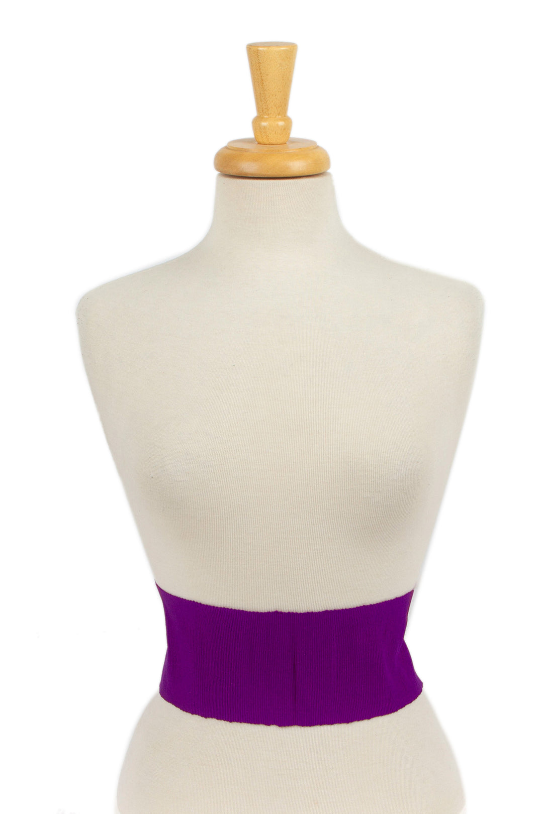 Handloomed 100% Cotton Obi Wrap Belt in an Aubergine Hue - Aubergine Status