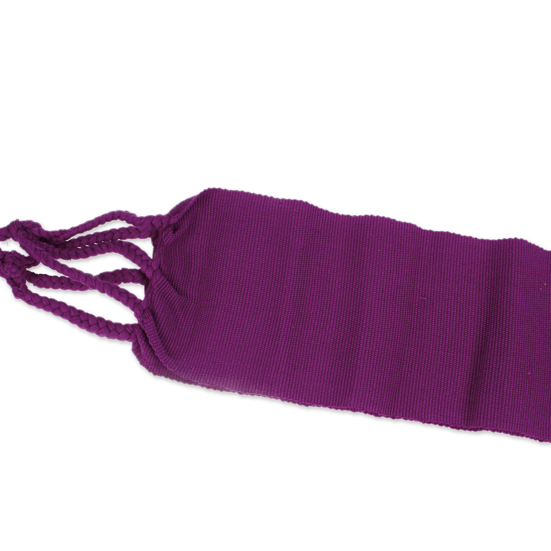 Handloomed 100% Cotton Obi Wrap Belt in an Aubergine Hue - Aubergine Status