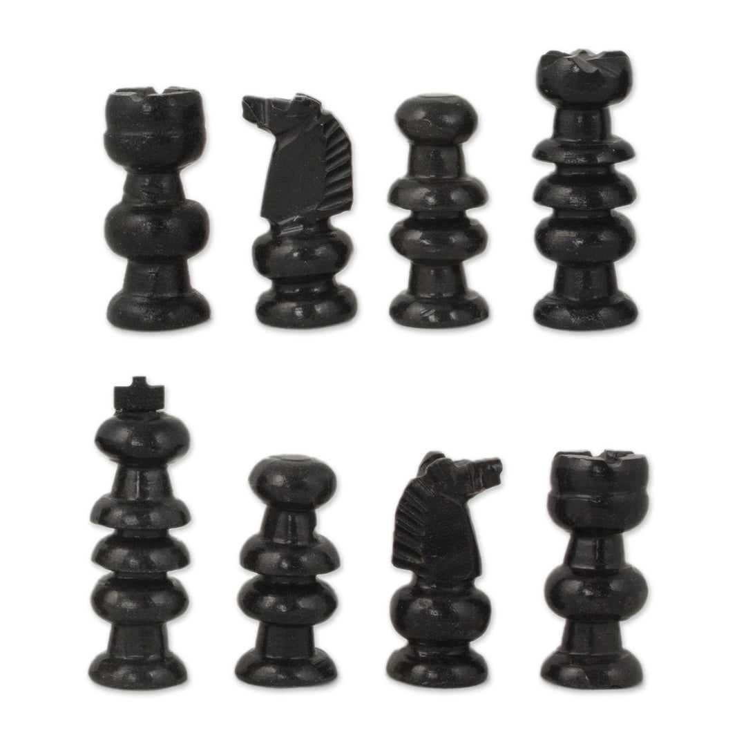 Classic Hand-Carved Marble and Onyx Chess Set from Mexico - Classic Duel